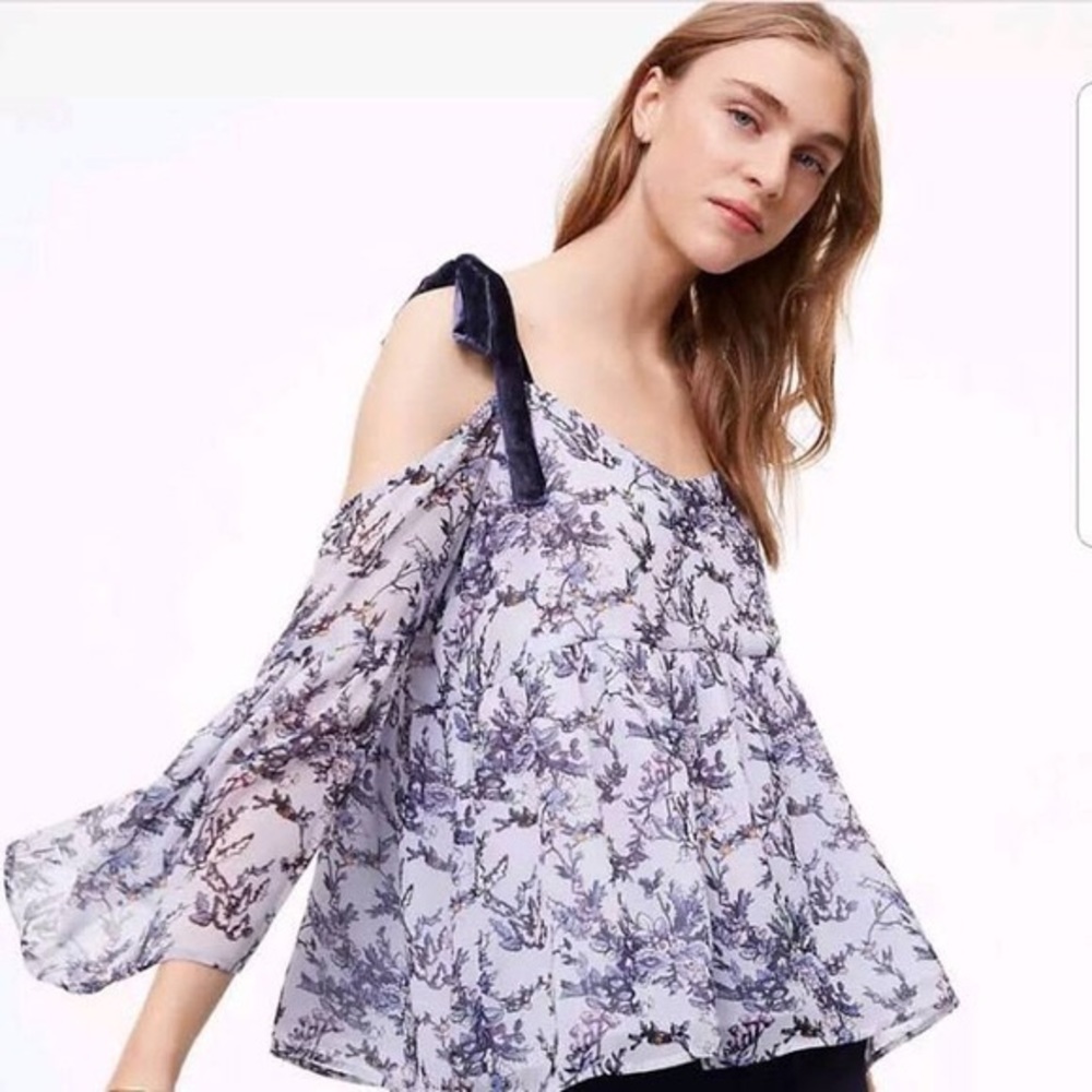 LOFT floral blouse